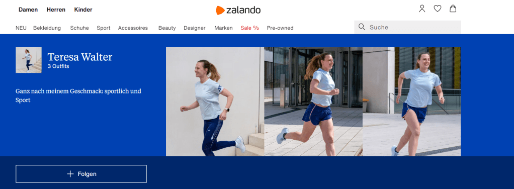 Thea running for Zalando and ASICS
